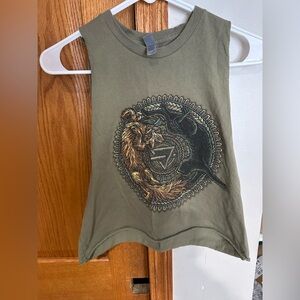 Next Level Apparel  Olive Tank Top with Animal Graphic